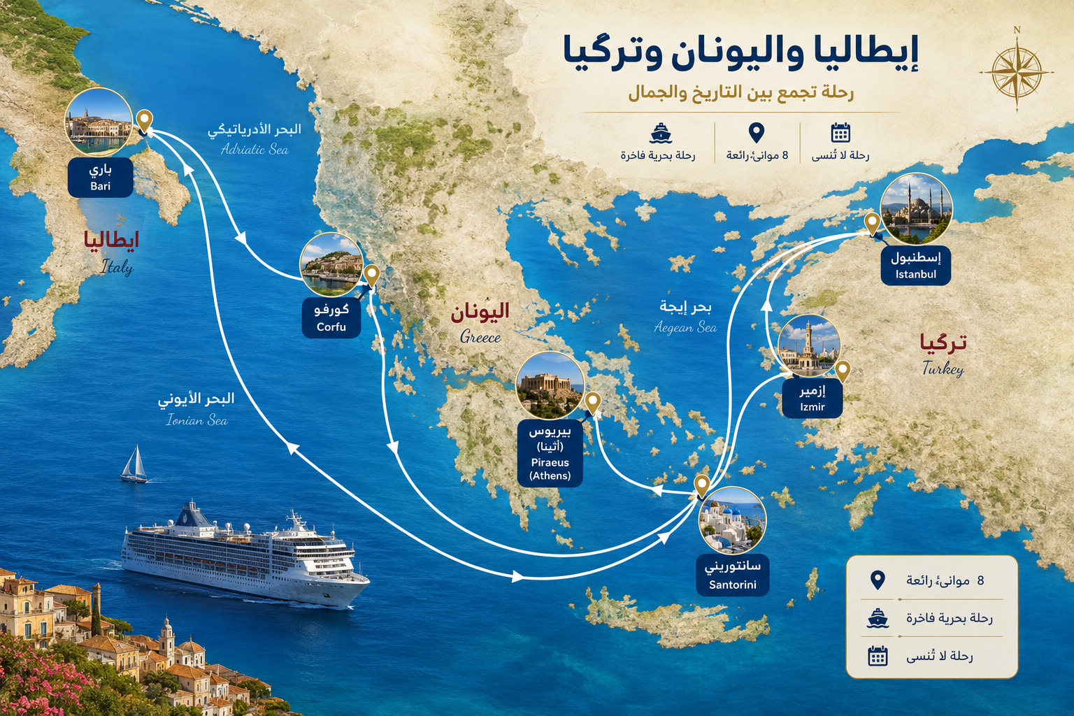خريطة شرق البحر الأبيض المتوسط